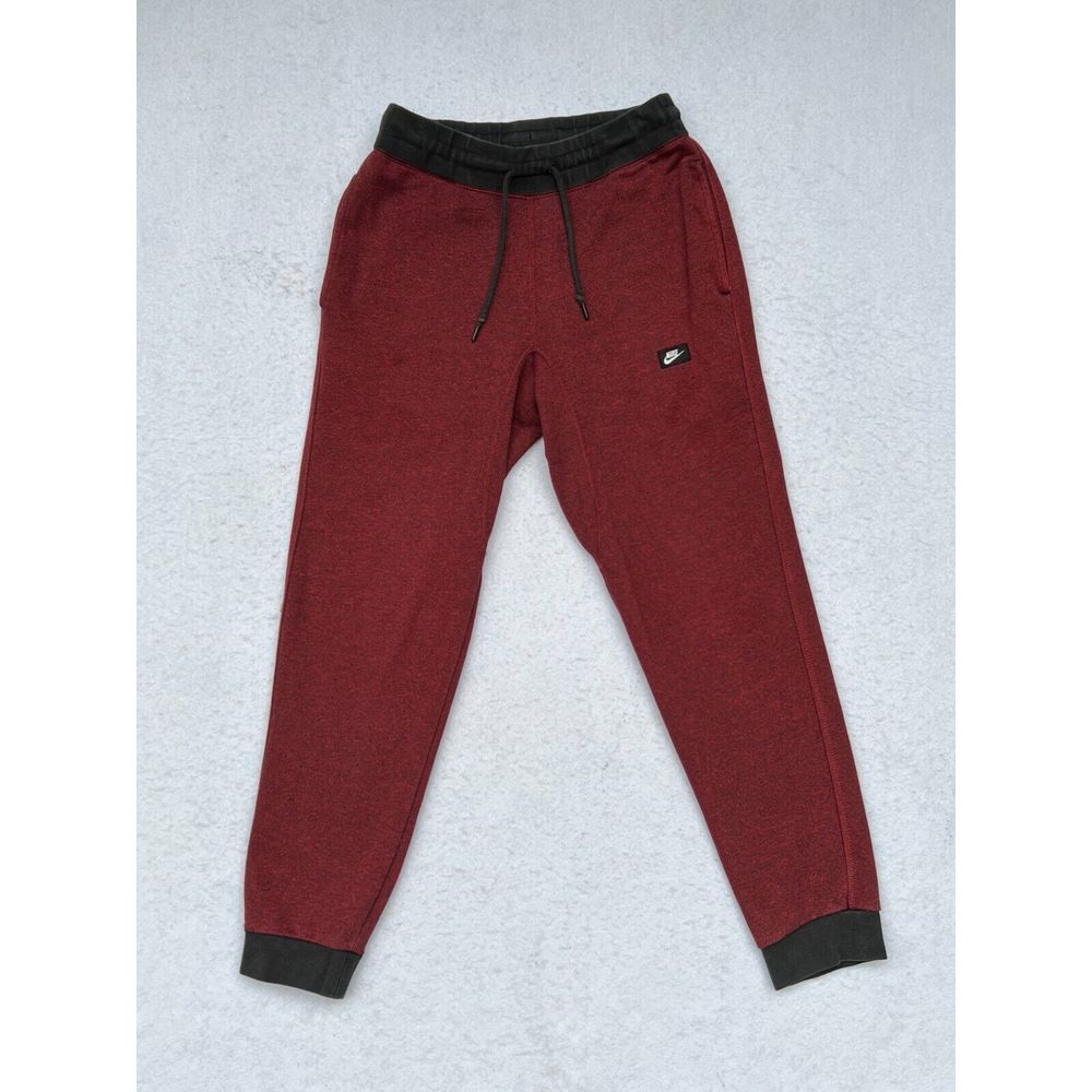 Mens Nike Sportswear Heather Red Tag‎ Joggers Sweatpants Size Small EUC